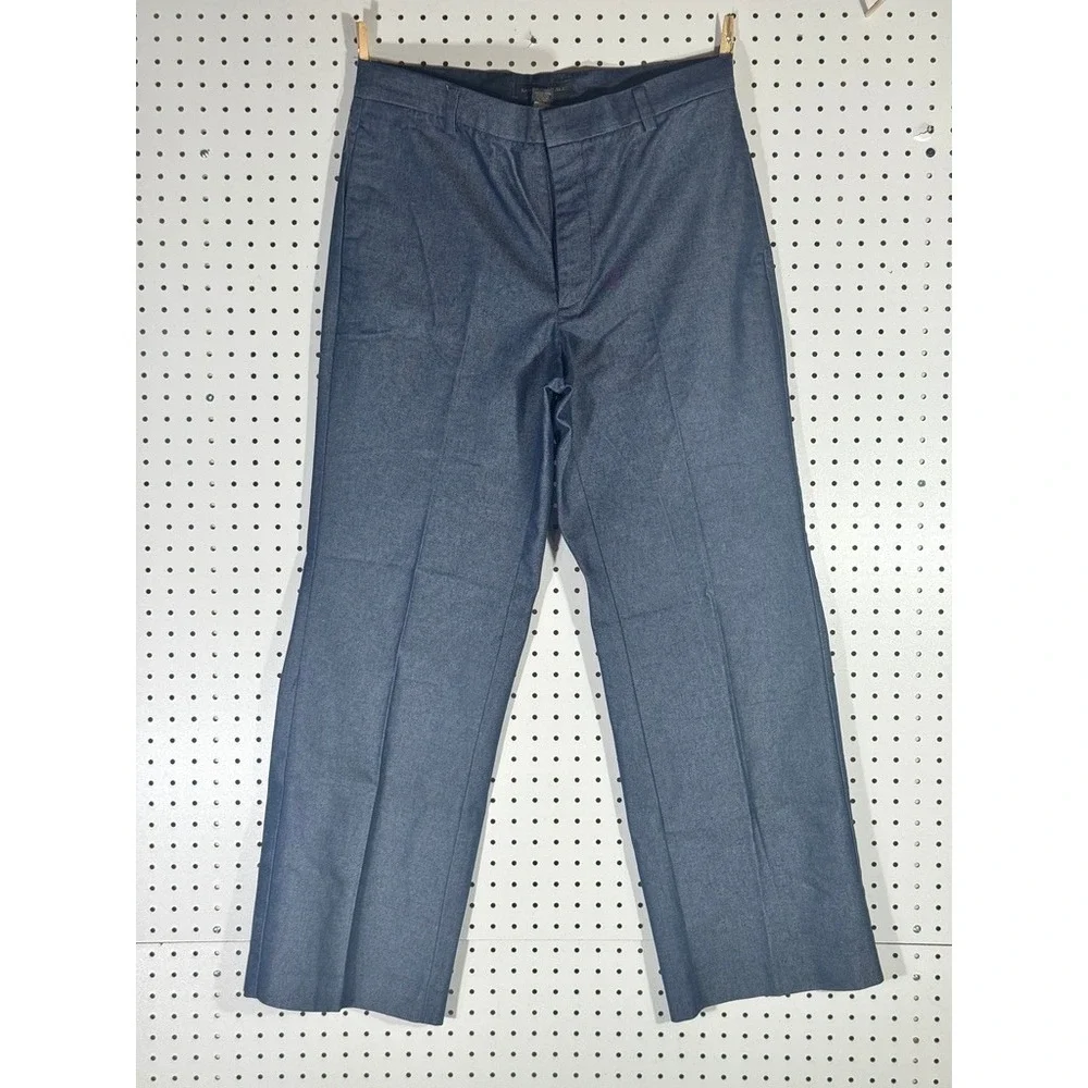Banana Republic Mens 35R Blue Dress Pants Flat Front Straight Leg 711926-0 SP 01